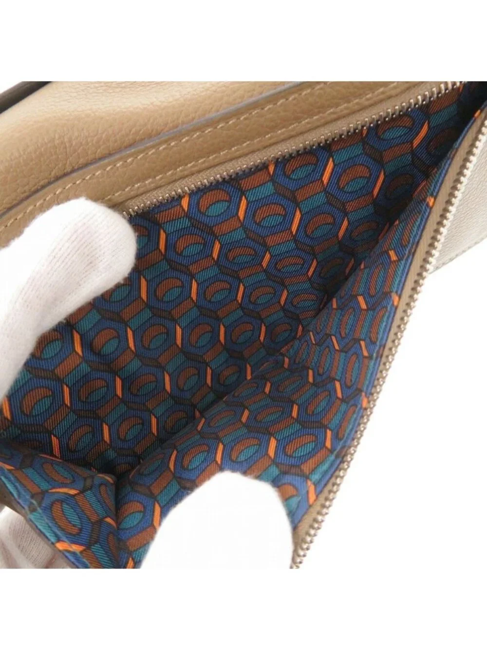 Hermes Citizen Twill Ever Color Brown Silver Wallet